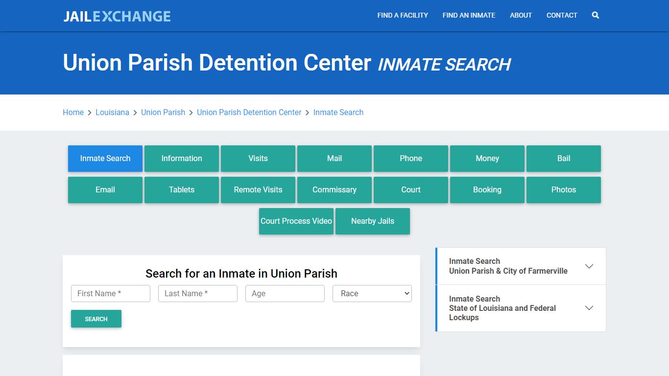 Union Parish Detention Center Inmate Search - Jail Exchange