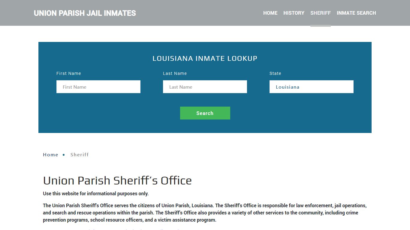 Union Parish Sheriff, LA Arrest Warrant Lookup