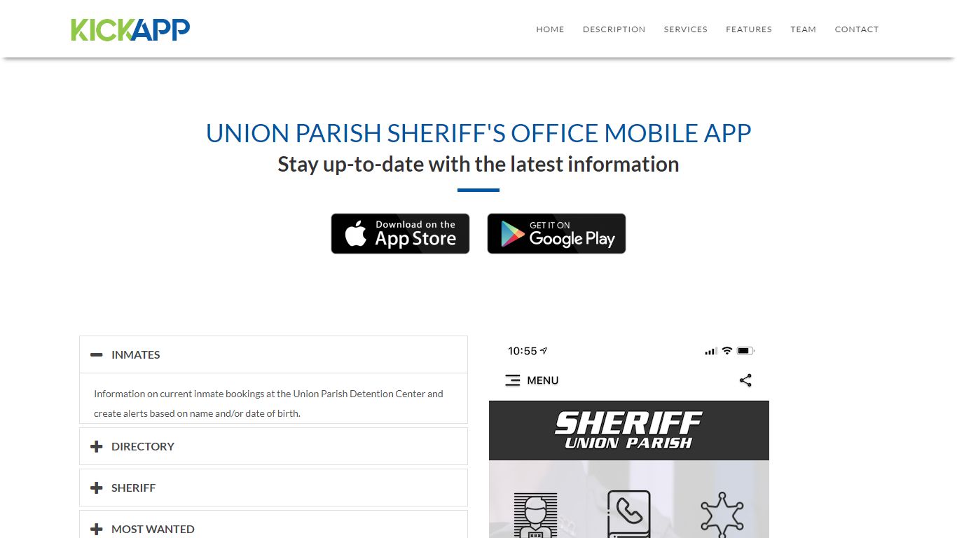 Union Parish Sheriff's Office - Kick App